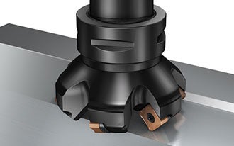 iLock Interface Sandvik Coromant 2F340-0500-050-SC 1745 Steel U-Max Square Shoulder Milling Cutter Right Hand Cut