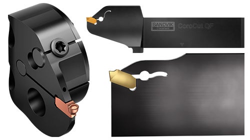 Sandvik Coromant CVD TiCN Neutral Hand Carbide 1135 Grade CoroCut QF Insert for face Grooving Al2O3 TiN QFT-K-0600-RM 1135 